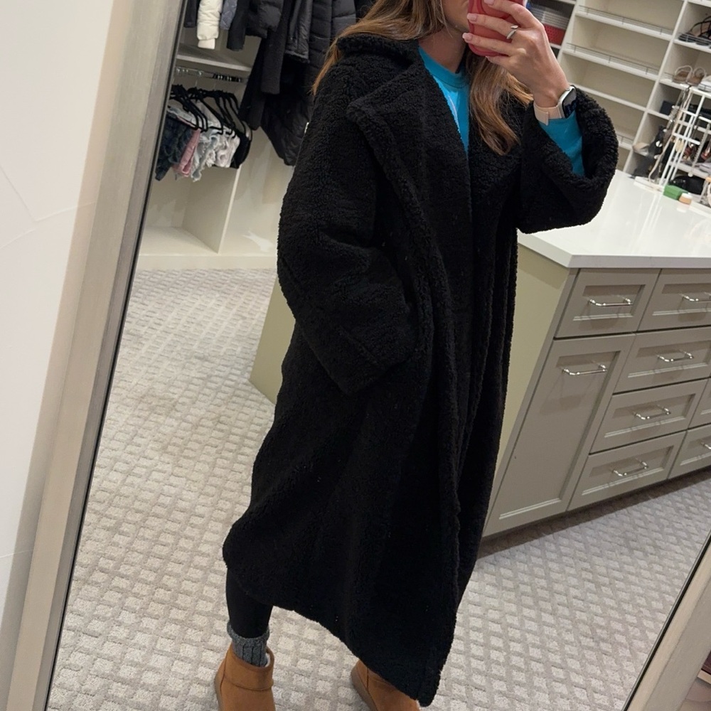 Long Black Extra Warm Coat NWT